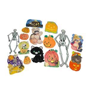 Lot of 15 VINTAGE 80s 90s Halloween Die Cut Cardboard Wall Decorations